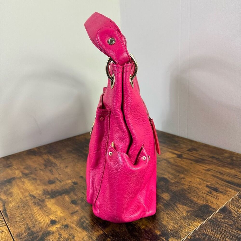 Jimmy Choo Hot Pink Leather Shoulder Bag - Picture 9 of 16